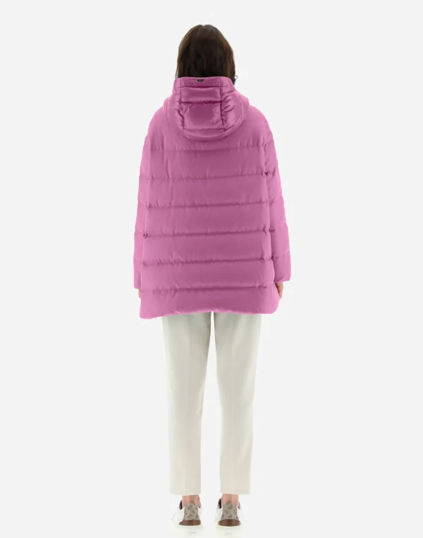 Flash Sale A-Formige Jacke Aus Kaschmir Und Seide Lange Daunenjacken