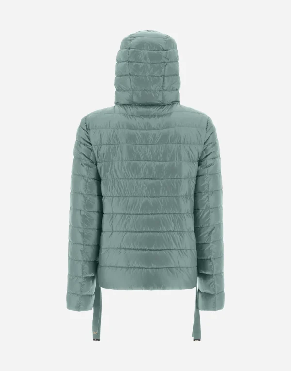 Sale Bomberjacke Mit Kapuze Aus Nylon Ultralight Kurze Daunenjacken