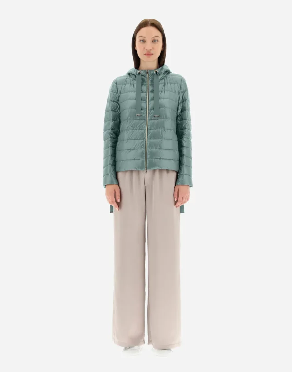 Sale Bomberjacke Mit Kapuze Aus Nylon Ultralight Kurze Daunenjacken