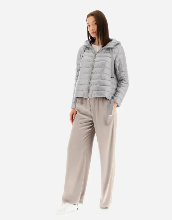 Online Bomberjacke Mit Kapuze Aus Nylon Ultralight Kurze Daunenjacken