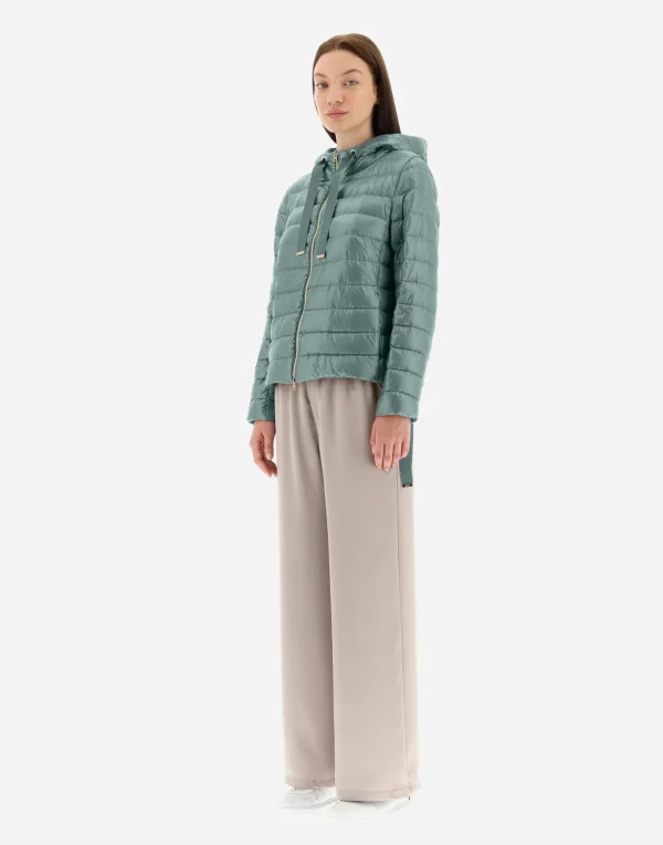 Sale Bomberjacke Mit Kapuze Aus Nylon Ultralight Kurze Daunenjacken