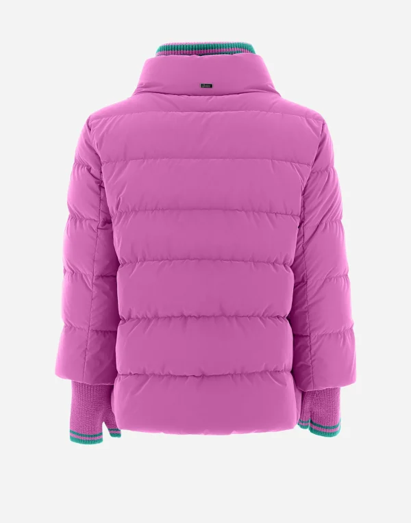 New Mat Glaze Cape-Jacke Kurze Daunenjacken