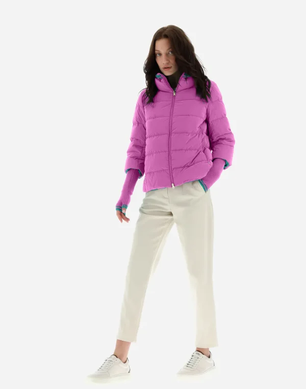 New Mat Glaze Cape-Jacke Kurze Daunenjacken