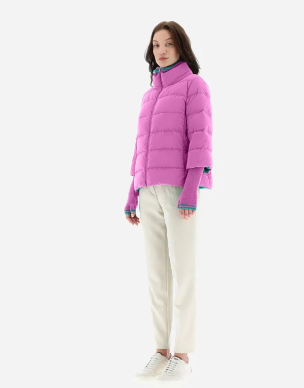 New Mat Glaze Cape-Jacke Kurze Daunenjacken