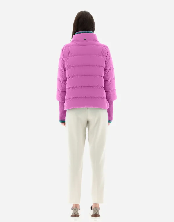 New Mat Glaze Cape-Jacke Kurze Daunenjacken