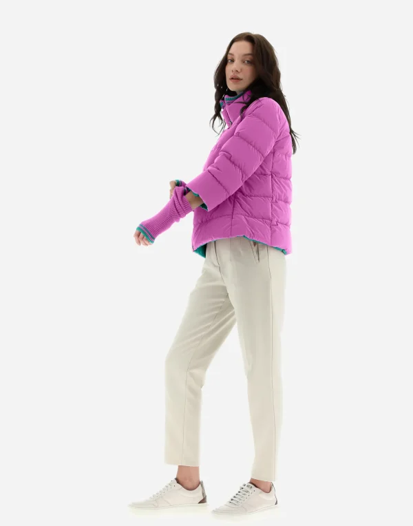 New Mat Glaze Cape-Jacke Kurze Daunenjacken