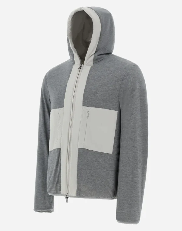 Flash Sale Resort Bomberjacke Aus Light Nylon Stretch & Light Jersey Bomber