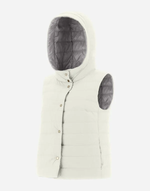 Best Wendbare Weste Aus Nuage & Nylon Ultralight Kurze Daunenjacken