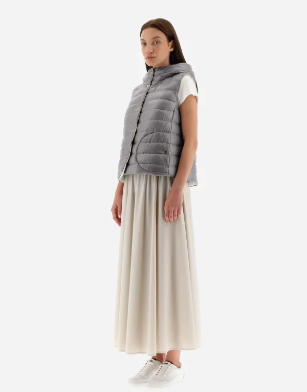 Best Wendbare Weste Aus Nuage & Nylon Ultralight Kurze Daunenjacken