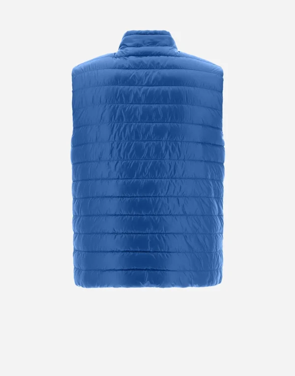 New Wendbare, Zweifarbige Weste Aus Nylon Ultralight Kurze Daunenjacken