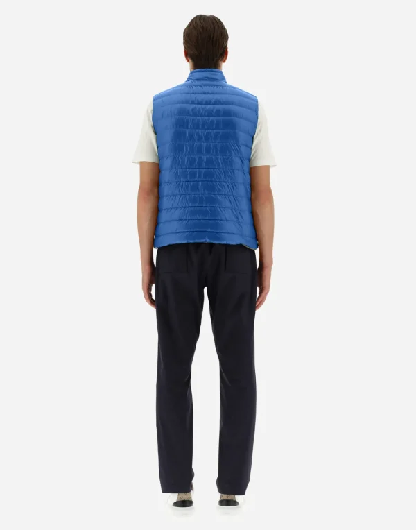 New Wendbare, Zweifarbige Weste Aus Nylon Ultralight Kurze Daunenjacken