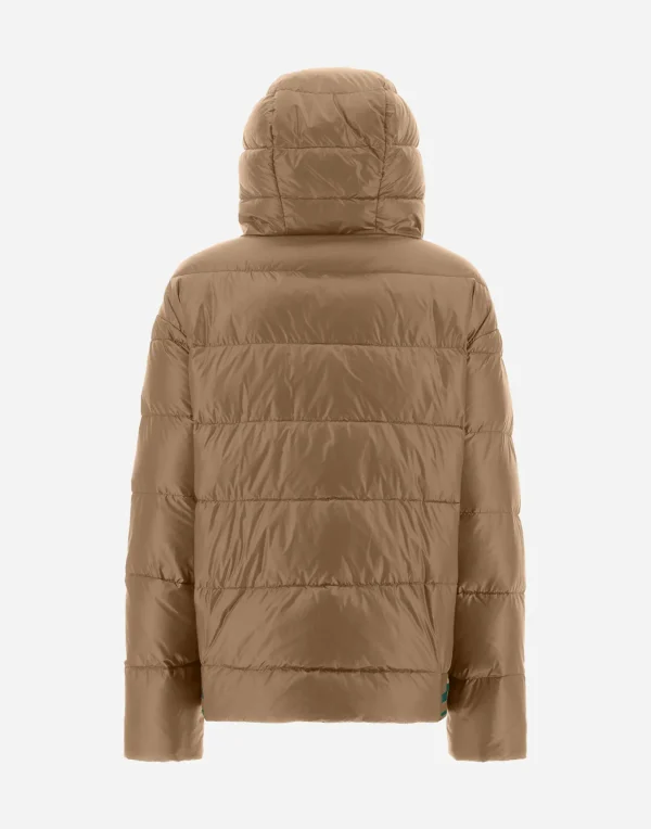 Discount Wende-Bomberjacke Aus Nylon Ultralight Und New Techno Taft Kurze Daunenjacken